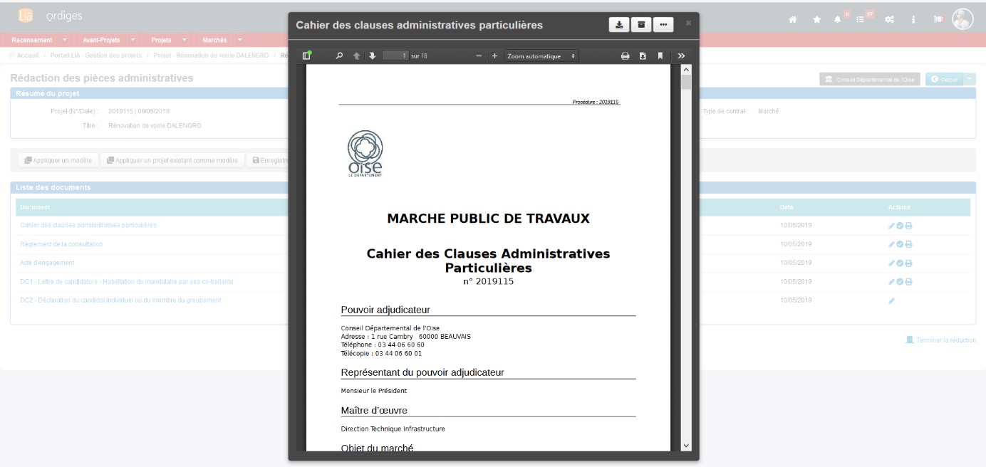 aperçu dynamique rédaction documentaire marchés publics